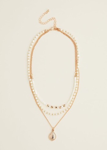 Phase Eight Beaded Layer Jewellery White USA | 1324709-GD